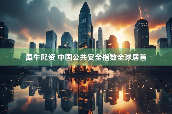 犀牛配资 中国公共安全指数全球居首